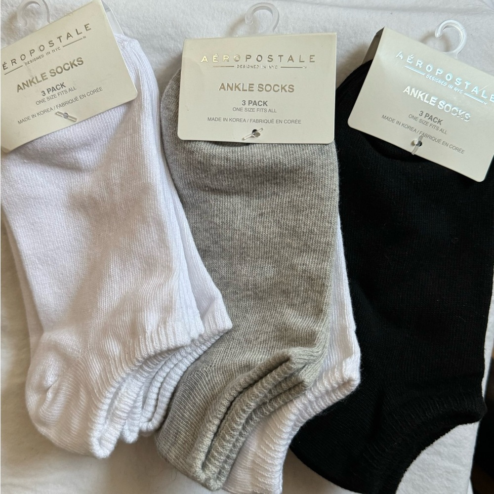 Aeropostale - Variety Pack Ankle socks - 9 Pairs - One Size